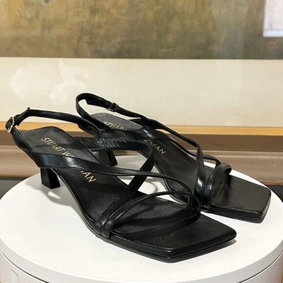Stuart Weitzman Oasis 50 Slingback Sandal Black Women’s Size 7.5 - Picture 4 of 10